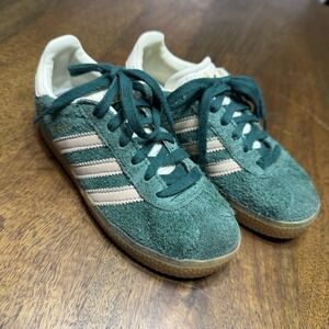 Adidas Gazelle Green Suede Sneakers Kids Size 11K